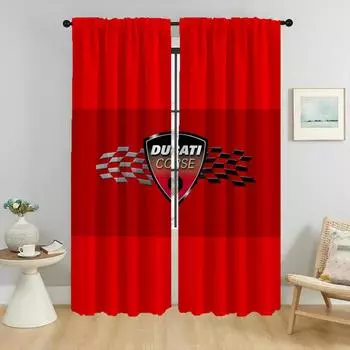 Ducaties Window Curtain for Room 2 Panel Home Interior Curtains Halloween Decoration Shades Tulle for Bedroom Partition Living W50xH70cmx2pcs-CL