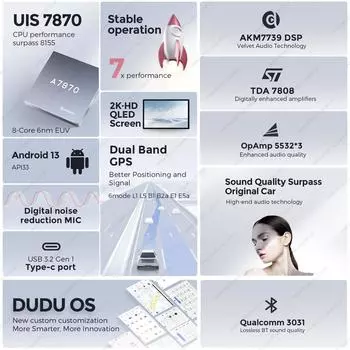 DUDUAUTO DUDU7 Android All In One Universal 13 Car Radio Multimedia Video Player GPS Stereo для Volkswagen Nissan Hyundai Kia