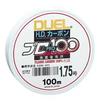 DUEL Fluorocarbon Line HD Carbon Pro 100S H1115 1.75, 1.75, Clear, чистый