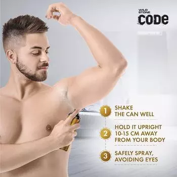 Духи для тела Wild Stone Code Gold для мужчин с сильным мужским ароматом для особых случаев, 120 мл