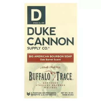 Duke Cannon Supply Co., мыло Big American Bourbon, аромат дубовой бочки, 1 штука, 10 унций.