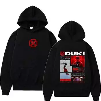 Duki Ameri World Tour Hoodie Unisex Fans Print Толстовки с длинным рукавом Осень-зима Флис Унисекс Уличная одежда Хип-хоп Топы XS