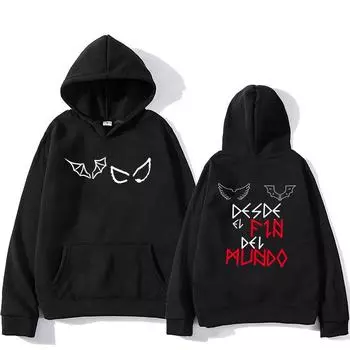 Duki From The End of The World Hoodies Men Women Sweatshirt Harajuku Aesthetic Unisex Streetwear Fleece Pullover Vintage Clothes XS серый