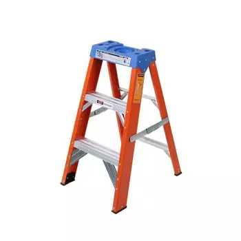 DULTON FIBER LADDER 3STEPS ORANGE Fiber ladder 3 steps orange Dalton industrial American vintage manly D2310 [Part number Y-0604-3OR] оранжевый