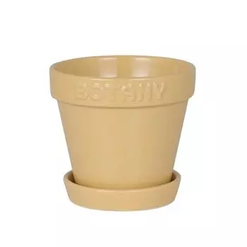 Dulton Кашпо Botany Pot 4 Бежевый Цветочный горшок, украшенный тисненым логотипом и выполненный в землистых тонах BOTANY 4 Высота см Диаметр 12 см Нет. 11.3 G21-0395S/BE