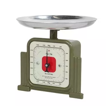 Dulton Kitchen Scale Olive Drab 2kg Cooking Scale Weighing Scale Retro American Height Width 17cm Depth Weighing Plate CLASSIC GENTLE SCALE OLIVE DRAB оливковый