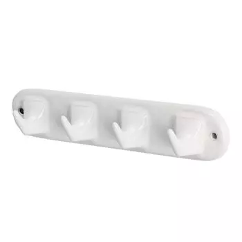 Dulton Porcelain 4 Prong A timeless Ceramic DIY Wall Height Width Depth Hooks, 4-piece Set, classic, Parts, Hanging, 6.1cm, 30.5cm, 5.2cm, Y-0617/4