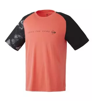 Dunlop Tennis Wear Badminton Game Water Absorbent Quick Drying UV Protection DAL8442 2024FW Flash Red S [DUNLOP] T-Shirt
