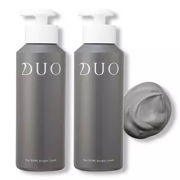 DUO The Bright Foam Черная пена для умывания лица, набор из 2 предметов, очищающий массаж, питательный уход, аромат эфирного масла сладкого цитруса, густая газированная пена