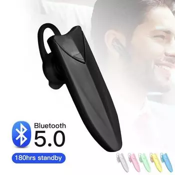 DUODUO 24 часа Play Business Bluetooth-гарнитура Автомобильный Bluetooth-наушник Hands Free с микрофоном-крючком Беспроводные наушники для iPhone xiaomi samsung розовый