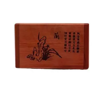 Durable 2 in 1 Wooden Comb Mirror Set Mini Vintage Makeup Mirror Peachwood Rectangle Portable Folding Mirror Girl Lady