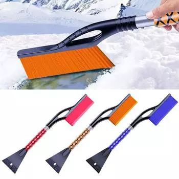 Durable Detachable Snow Brush with Ergonomic Foam Grip Multifunctional Snow Removal Tool Windshield Snow Shovel синий