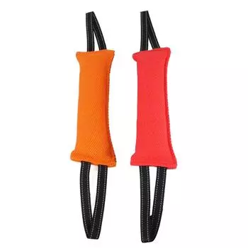 Durable Dog Bite Stick with 2Rope Handles Teeth Clean Grinding Molar Dog Training Supplies Linen Rope Chew Toy Dog Bite Tug Toy красный