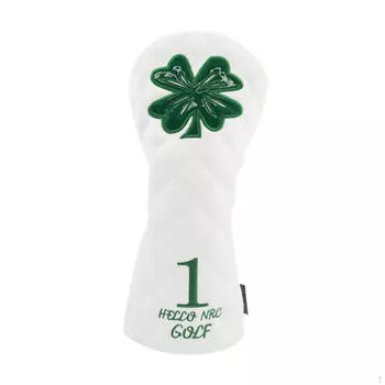 Durable Golf Headcover for Scratch Resistance and Protection Iron wood White
