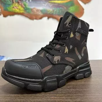 Durable Impact Resistance Casual Boot Waterproof Safety Boots 46 камуфляжный
