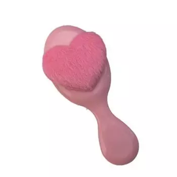 Durable Pink Round Folding Comb with Mirror Anti Static Compact Air Cushion Comb Love Decor Princess Style Massage Comb Girl