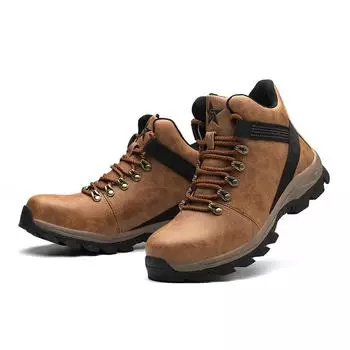 Durable Quality Resists Punctures Rubber Outsole Industrial Shoes Steel Cap Boots 40 чёрный