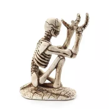Durable Skull Pen Holder Skeleton Skull Pen Display Makeup Brush Holder Party Decoration Skull