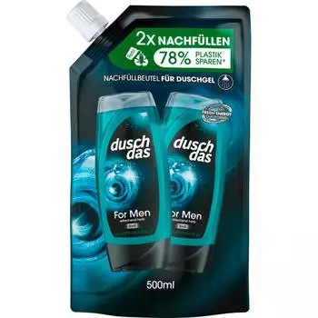 duschdas shower gel for men refill pack 500ml