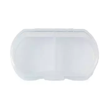 Dust-proof 2-gird Pill Box Snap-on design With Lid Mini Medicine Box Safety Sealed Pill Packing Box Medicine Storage