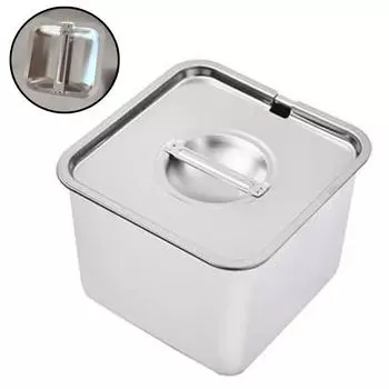 Dustproof Frozen Yogurt Container Large Capacity Condiment Container with Lid Fruit 12cm(Notched Cover)