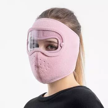 Dustproof HD Screen Removable Eye Shield Anti Fog Goggles Cycling Breathable Caps Full Face Masks