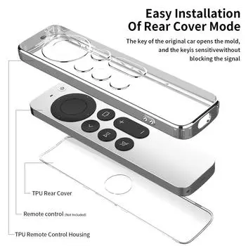 Dustproof Soft Remote Control for Case Plating TPU Protective Cover For TV 4K 2021 Remote Control Anti-fall Protective for Case чёрный