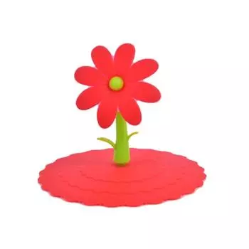 Dustproof Water Drinking Cup Lid Leakproof Bowl Cover Flowers Adorn Glass Mugs Cap Glass Mugs