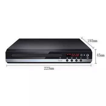 DVD-плеер высокой четкости 1080P, домашний DVD-плеер, коробка для телевизора, все регионы, бесплатный проигрыватель DVD, CD-дисков, AV-выход, встроенный микрофонный порт