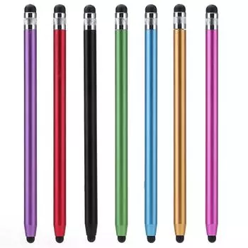 Двойная головка с круглым емкостным сенсорным экраном, стилус для iPad iPhone