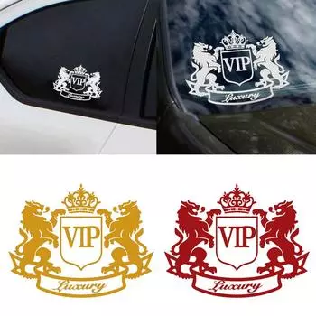 Двойная львиная корона VIP-письмо мотоцикла украшение автомобиля светоотражающая наклейка наклейка