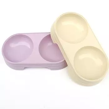Двойная миска для кошек Pet Double Bowl Cat Bowl Double Bowl Cat Basin Macaron Candy Color Pet Feeding Bowl Maca Pet Dog Feeding Bowl зелёный
