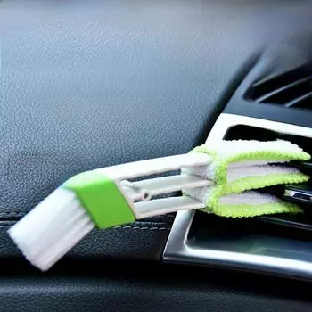 Двойная щетка для очистки пыли в салоне автомобиля для вентиляционных отверстий и щелей Double-ended air outlet brush