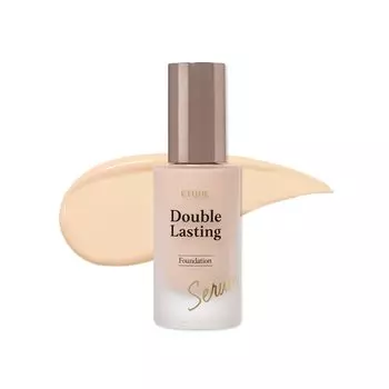 Двойная стойкая сыворотка для кожи Тональная основа Neutral Vanilla Liquid Foundation Тональная основа Glossy Skin Hard to Fall [Etude Official] / / / /