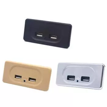Двойная USB-розетка для зарядного устройства 4,8A 3,1A 12 В для мотоцикла, грузовика, квадроцикла, лодки, автомобиля, автобуса, 2,1A 2,4A, розетка адаптера питания чёрный