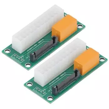 Двойной блок питания Sync Starter SATA Interface Двойной адаптер блока питания 24-контактный двойной разъем питания для BTC