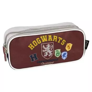 Двойной большой пенал Harry Potter Howarts 22,5 x 8 x 10 см, красный, темно-синий