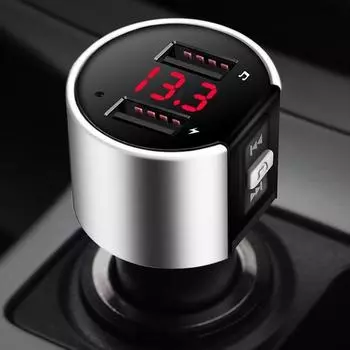 Двойной USB FM-передатчик Аудио Aux-модулятор Быстрая зарядка в машине Bluetooth Hands-free Calling Car Kit Автомобильный радиоприемник MP3-плеер