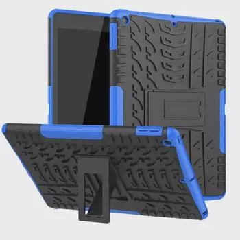 Двойной защитный чехол для Apple iPad 10,2 дюйма с ярким узором и нескользящей конструкцией. Apple iPad 10.2 синий