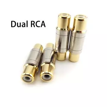 Двойные разъемы RCA «мама-мама» с разъемом Jack, прямой адаптер, позолоченный удлинитель для акустического кабеля 2pcs