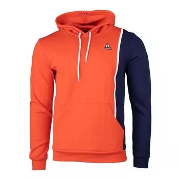 Двухцветная мужская толстовка с капюшоном из смесового хлопка LE COQ SPORTIF