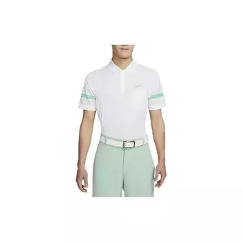 Двухцветная рубашка-поло с короткими рукавами и вышитым логотипом Nike Dri-Fit, мужские топы белого цвета DX9217-101 XL