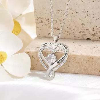 Двухслойное ожерелье Eternal Love, женское ожерелье Love Series Ocean Heart Twelve Star Stone