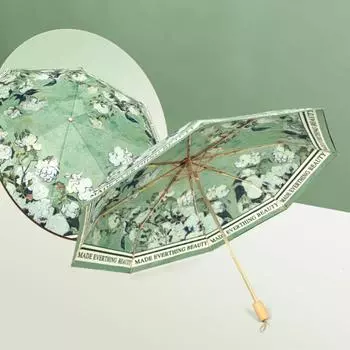 Двухслойный зонт-цветок, трехсекционные зонты, солнцезащитный экран, солнечный дождливый дневной мини-зонт, двухсторонний цветочный зонт-зонтик