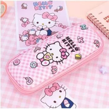 Двухуровневый пенал Sanrio Hello Kitty Cookie EVA, пенал с характером, розовый