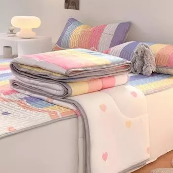 Двусторонний комплект одеял из 3 предметов, мягкое легкое покрывало из микрофибры, летний комплект одеял, покрывало, одеяло на все времена года 150x200cm 3PCS