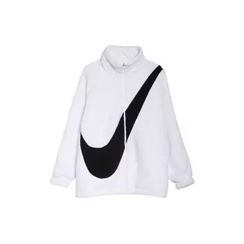 Двусторонняя куртка Nike Sportswear Swoosh Sherpa Женская верхняя одежда белого цвета CI8938-100 M