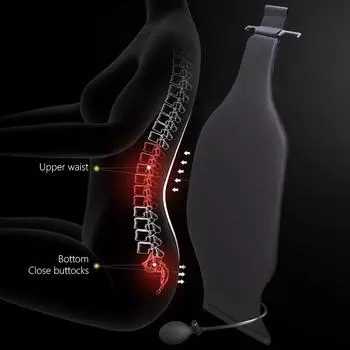 Dynamic Air Bag Support Lumbar Cushion Smart Lumbar Support For Car Auto Universal Seat Back Waist Hand-operated Air Pump