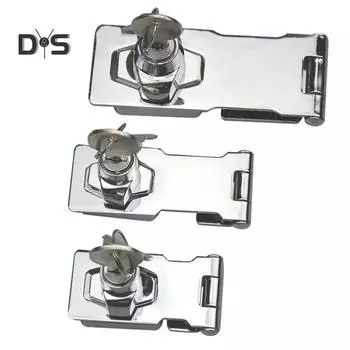 DYS TOOL SHOP Покрытие Самоблокирующийся Защитный Навесной Замок Скоба 2 Ключа Замок для Шкафа Замок Для Ящика 3 Inches серебряный
