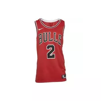 Дышащая быстросохнущая баскетбольная майка Nike НБА, Fan Edition, Chicago Bulls, Lonzo Ball, нет. 2 мужских топа красные CW3660-662 L